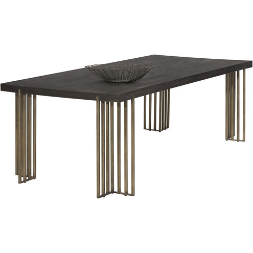 Alto 94.5 X 43.5 inch Espresso / Antique Brass Dining Table